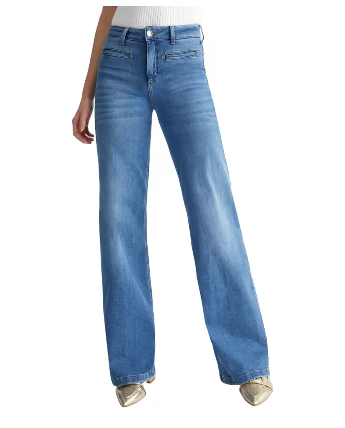Jeans donna denim blue in stretch con gamba flare | LIU JO Jeans donna denim blue in stretch con gamba flare | LIU JO