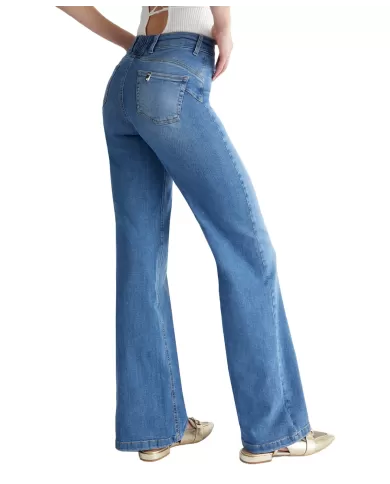 Jeans donna denim blue in stretch con gamba flare | LIU JO Jeans donna denim blue in stretch con gamba flare | LIU JO