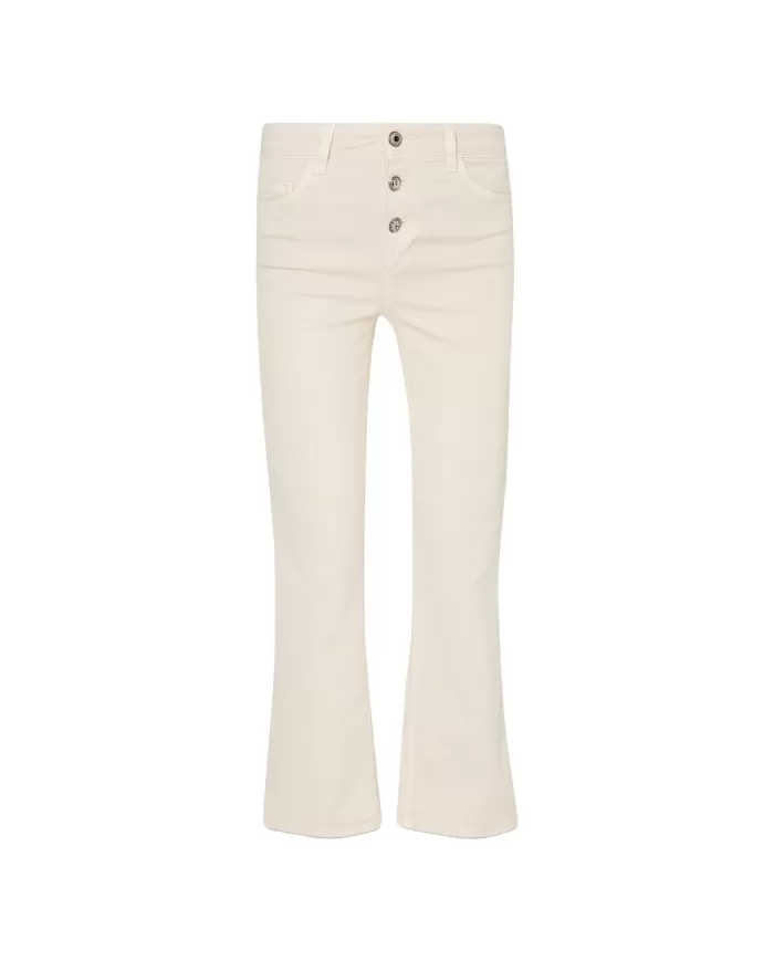 Pantalone donna Bright Champagne con bottoni gioiello | LIU JO Pantalone donna Bright Champagne con bottoni gioiello | LIU JO