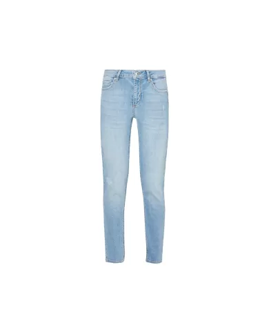 Jeans donna denim blu con logo su salpa e in metallo su retro | LIU JO Jeans donna denim blu con logo su salpa e in metallo su retro | LIU JO