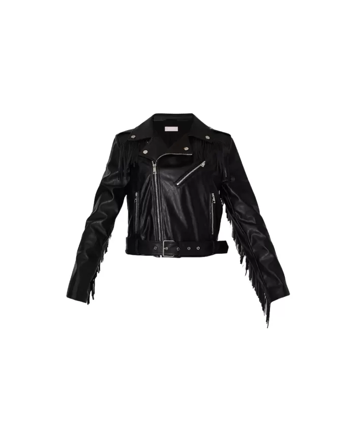 Giubbotto donna nero con collo a revers e mostrine su spalle | LIU JO Giubbotto donna nero con collo a revers e mostrine su spalle | LIU JO