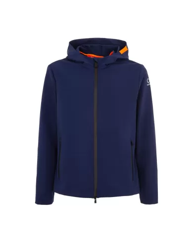 Giubbino termico uomo navy logato su manica e dettagli fluo | SUNS