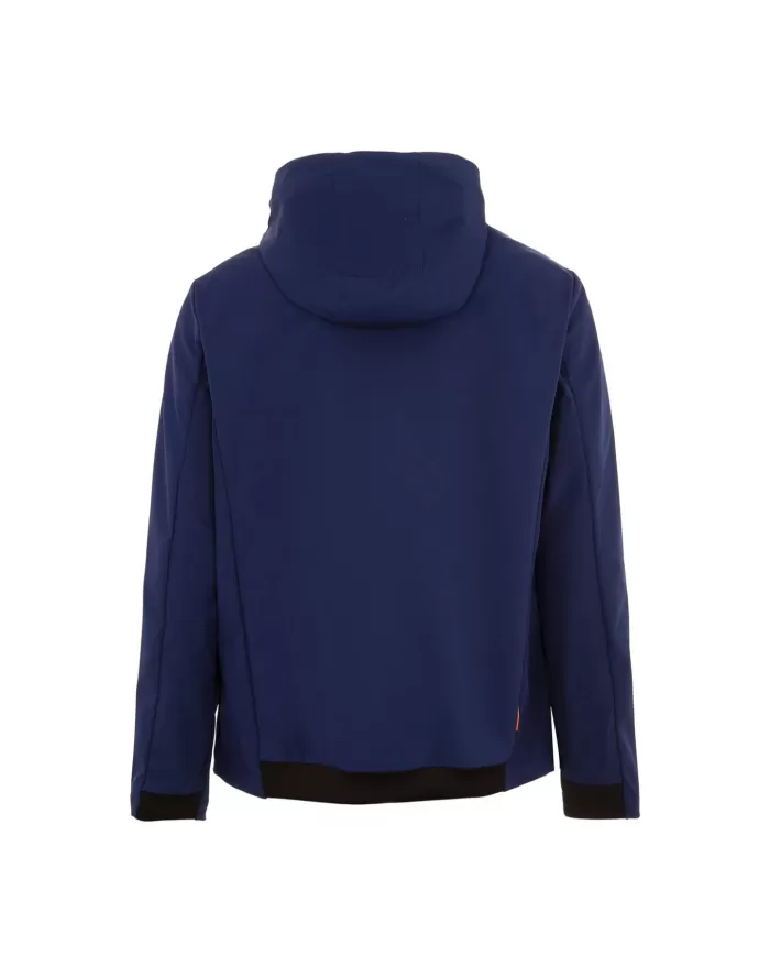 Giubbino termico uomo navy logato su manica e dettagli fluo | SUNS