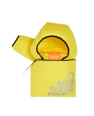 Piumino trapuntato uomo giallo richiudibile nel travel pocket | SUNS