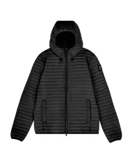 Piumino trapuntato uomo nero richiudibile nel travel pocket | SUNS