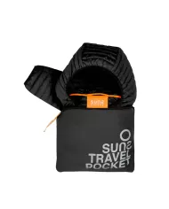 Piumino trapuntato uomo nero richiudibile nel travel pocket | SUNS