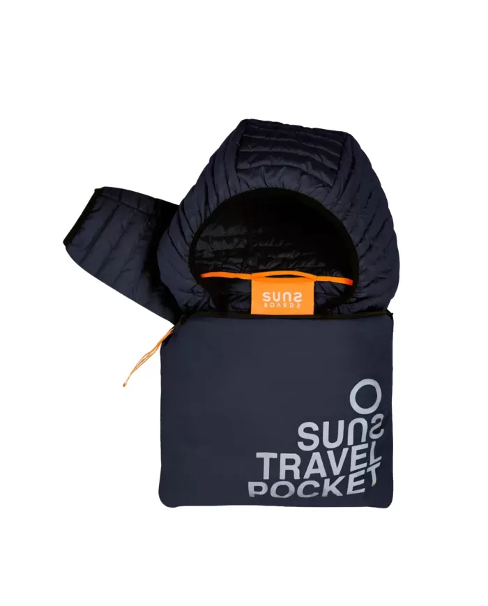 Piumino trapuntato uomo dark/blu richiudibile nel travel pocket | SUNS