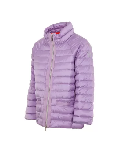 Piumino trapuntato donna lavanda logo su manica | SUNS