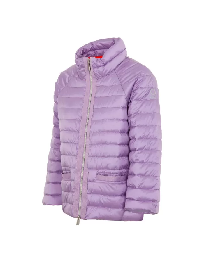 Piumino trapuntato donna lavanda logo su manica | SUNS Piumino trapuntato donna lavanda logo su manica | SUNS