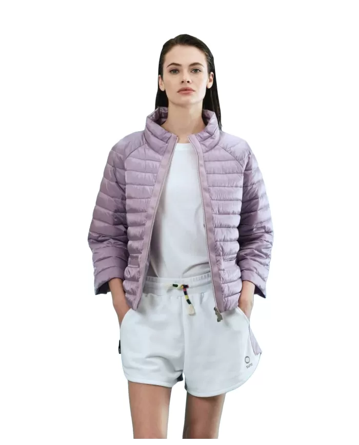 Piumino trapuntato donna lavanda logo su manica | SUNS Piumino trapuntato donna lavanda logo su manica | SUNS