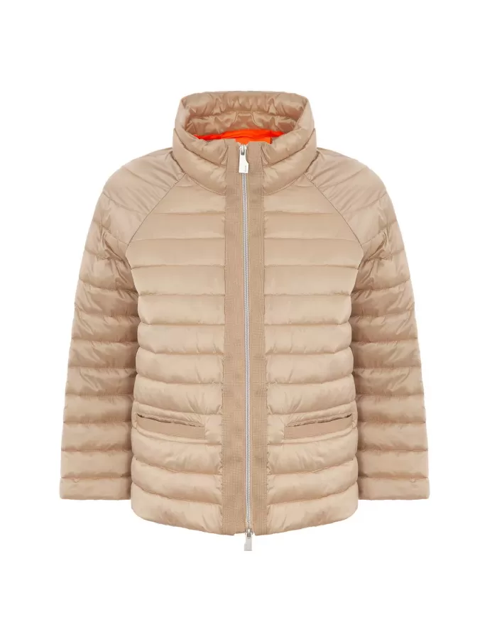 Piumino trapuntato donna sand logo su manica | SUNS Piumino trapuntato donna sand logo su manica | SUNS