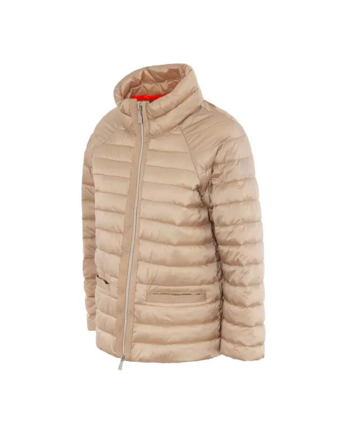 Piumino trapuntato donna sand logo su manica | SUNS Piumino trapuntato donna sand logo su manica | SUNS