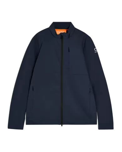 Giubbino uomo blu scuro con interno, colletto foderato con logo | SUNS