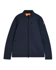 Giubbino uomo blu scuro con interno, colletto foderato con logo | SUNS