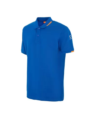 Polo uomo royal con logo su manica e dettagli fluo | SUNS