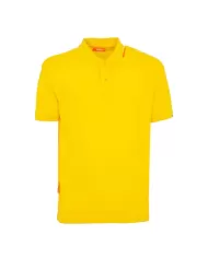 Polo uomo gialla con logo su manica e dettagli fluo | SUNS