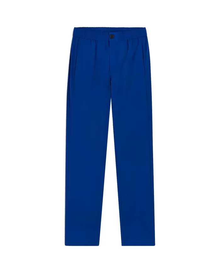 Pantalone slim donna blu stone con balzina in coulisse e logo | SUNS Pantalone slim donna blu stone con balzina in coulisse e logo | SUNS