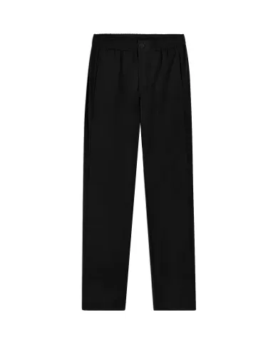 Pantalone slim donna nero con balzina in coulisse e logo | SUNS