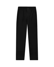 Pantalone slim donna nero con balzina in coulisse e logo | SUNS
