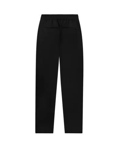 Pantalone slim donna nero con balzina in coulisse e logo | SUNS