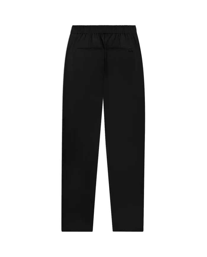 Pantalone slim donna nero con balzina in coulisse e logo | SUNS Pantalone slim donna nero con balzina in coulisse e logo | SUNS