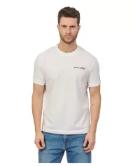 T-shirt uomo bianca con logo su manica sinistra | SUNS