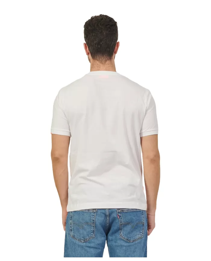 T-shirt uomo bianca con logo su manica sinistra | SUNS T-shirt uomo bianca con logo su manica sinistra | SUNS