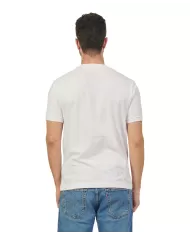 T-shirt uomo bianca con logo su manica sinistra | SUNS