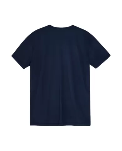 T-shirt uomo blu scuro in tessuto tecnico e logo | SUNS