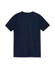 T-shirt uomo blu scuro in tessuto tecnico e logo | SUNS