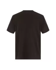 T-shirt uomo nera con stampa anteriore e su retro della gola | SUNS