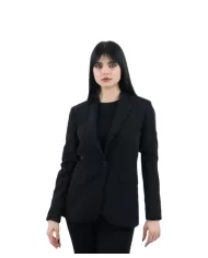 giacca donna nera monopetto con spacco centrale | LIU JO giacca donna nera monopetto con spacco centrale | LIU JO