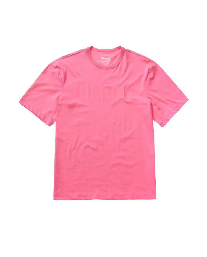 T-shirt fuxia da uomo con stampa logata avanti | BLAUER T-shirt fuxia da uomo con stampa logata avanti | BLAUER