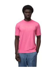 T-shirt fuxia da uomo con stampa logata avanti | BLAUER T-shirt fuxia da uomo con stampa logata avanti | BLAUER