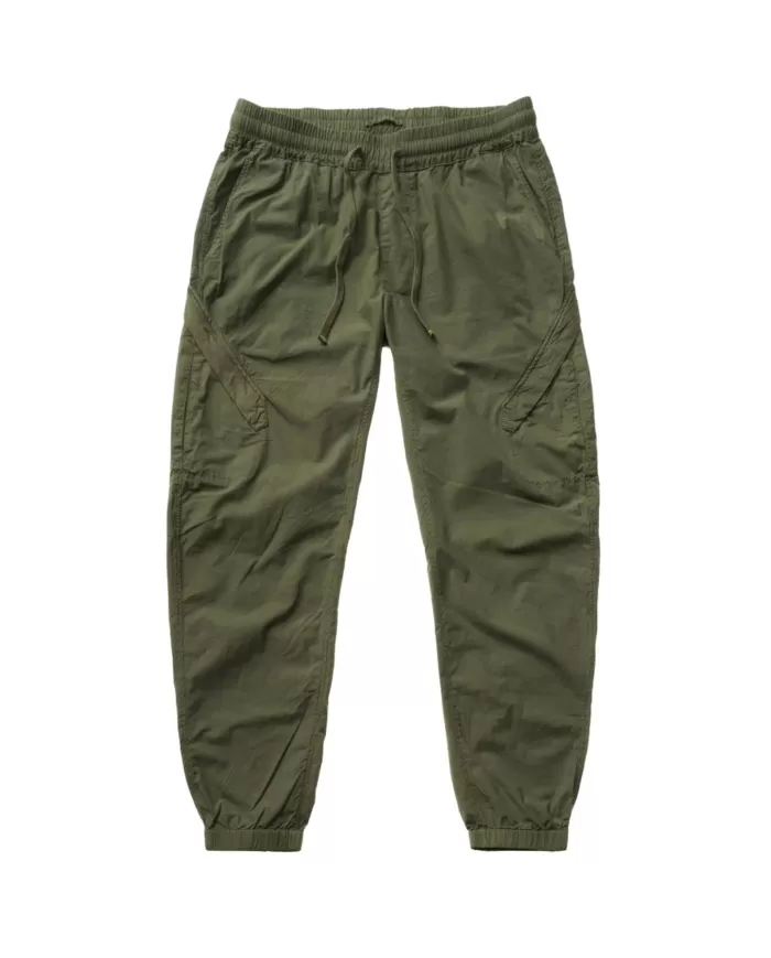 Pantalone verde siepe da uomo con nastro logato su girovita | BLAUER Pantalone verde siepe da uomo con nastro logato su girovita | BLAUER