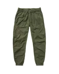 Pantalone verde siepe da uomo con nastro logato su girovita | BLAUER