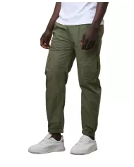 Pantalone verde siepe da uomo con nastro logato su girovita | BLAUER