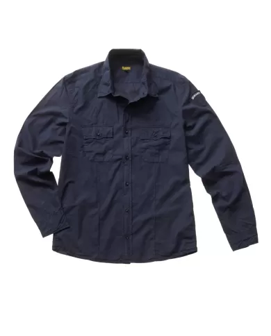 camicia blu da uomo con patch sulla manica | BLAUER