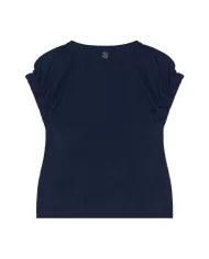 t-shirt smanicata navy blue da donna con loghi | PEOPLE OF SHIBUYA t-shirt smanicata navy blue da donna con loghi | PEOPLE OF SHIBUYA