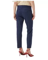 pantalone slim blu da donna con piega su gamba | ROY ROGER'S