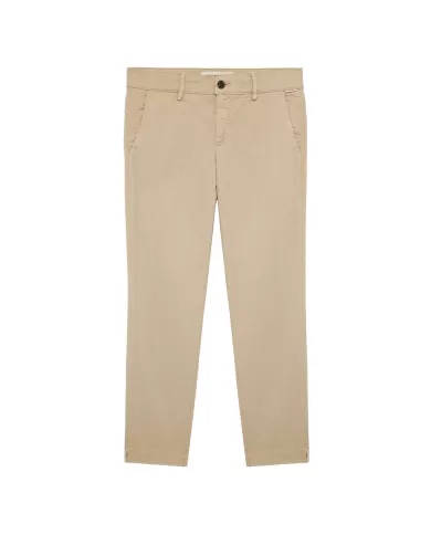 pantalone slim sand da donna con piega su gamba | ROY ROGER'S