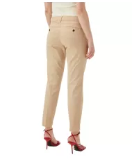 pantalone slim sand da donna con piega su gamba | ROY ROGER'S