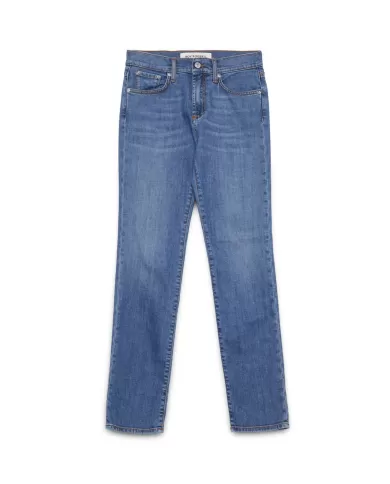 jeans skinny halen da donna con logo su patch e salpa | ROY ROGER'S