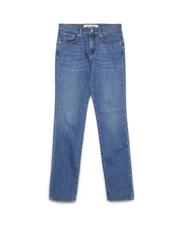 jeans skinny halen da donna con logo su patch e salpa | ROY ROGER'S jeans skinny halen da donna con logo su patch e salpa | ROY ROGER'S