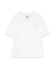 t-shirt latte da donna con logo ricamato in contrasto | ROY ROGER'S t-shirt latte da donna con logo ricamato in contrasto | ROY ROGER'S