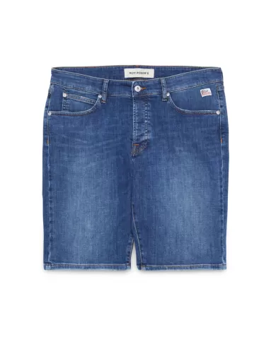 Bermuda uomo natural con logo su bottini e tasche dietro | ROY ROGER'S