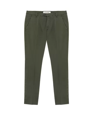 Pantalone uomo army green con gamba dritta effetto piega | ROY ROGER'S