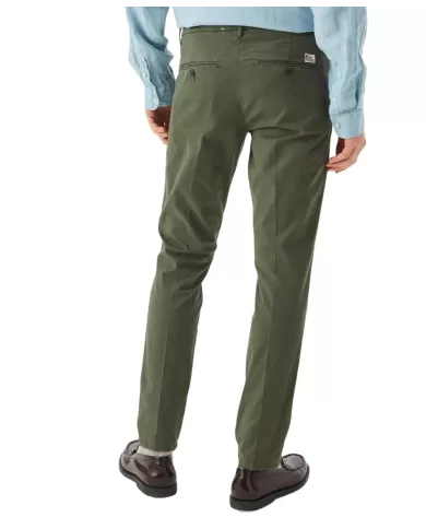 Pantalone uomo army green con gamba dritta effetto piega | ROY ROGER'S