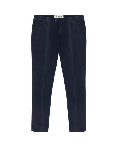 Pantalone uomo blue navy con gamba dritta effetto piega | ROY ROGER'S