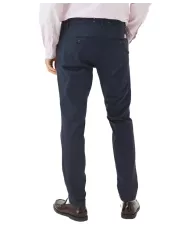 Pantalone uomo blue navy con gamba dritta effetto piega | ROY ROGER'S